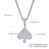 Spades Hip Hop Necklace S925 Silver Pendant Moissanite Grade D 0.78CT 1